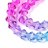 Gradient Color Baking Paint Glass Bead Strands X-DGLA-A039-T6mm-A08-3