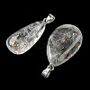 Natural Green Lodolite Quartz/Green Phantom Quartz Tumbled Stone Pendants GG-K002-06R-2
