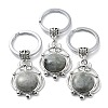 Natural Labradorite Keychain KEYC-H019-02P-01-1