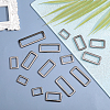 24Pcs 6 Style Rectangle Zinc Alloy Adjuster Buckles FIND-CA0008-58-4