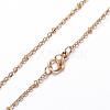 304 Stainless Steel Cable Chain Necklaces NJEW-P147-06-4
