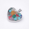 Natural & Synthetic Mixed Stone Pendants STAS-T043-01O-2