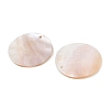Flat Round Freshwater Shell Pendants SHEL-M005-41-3