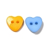 Acrylic Heart Buttons X-BUTT-E071-A-M-3