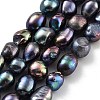 Dyed Natural Cultured Freshwater Pearl Beads Strands PEAR-P062-28F-2