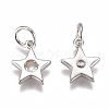 Brass Micro Pave Cubic Zirconia Charms ZIRC-F111-09-08-3