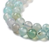 Natural Striped Agate/Banded Agate Bead Strands G-K155-A-6mm-04-4