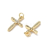 Brass Micro Pave Cubic Zirconia Pendants X1-KK-Q068-49C-G-2