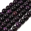 Natural Dyed White Jade(Imitation Charoite) Beads Strands GG-CBA0743-J02-8mm-2