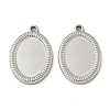 304 Stainless Steel Pendant Cabochon Settings STAS-D127-18A-P-1