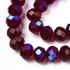 Electroplate Glass Beads Strands EGLA-A034-T3mm-L21-3