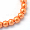 Baking Paint Pearlized Glass Pearl Round Bead Strands HY-Q330-8mm-36-2