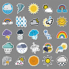 50Pcs Weather Theme PVC Self-Adhesive Cartoon Stickers WG38596-01-4