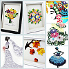 260Pcs 26 Colors Rectangle Quilling Paper Strips DIY-WH20032-31A-4