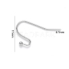 Non-Tarnish 304 Stainless Steel Earring Hooks X-STAS-S111-005-3