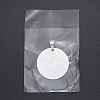Tarnish Resistant DIY Materials 201 Stainless Steel Flat Round Hand Stamping Blank Tag Pendants STAS-O044-125-8