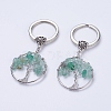 Natural/Synthetic Mixed Stone Keychain KEYC-E023-03-4