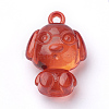 Transparent Acrylic Puppy Pendants TACR-T002-10-2