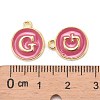 Golden Plated Alloy Enamel Charms X-ENAM-S118-08G-3