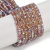 Electroplate Glass Beads Strands GLAA-Q105-03D-1