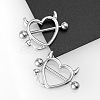 316L Stainless Steel Evil Heart Nipple Rings WG1C5FF-02-1