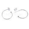 Brass Half Hoop Earrings KK-R112-041B-P-NF-3