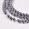 Electroplate Non-magnetic Synthetic Hematite Beads Strands G-J169A-3mm-02-3