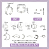 Unicraftale DIY Charms Cuff Ring Making Kit DIY-UN0004-86-4