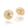 Brass Stud Earrings Findings KK-S345-222-2