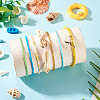 2 Bags Summer Beach Glass Seed Beaded & Natural Shell & Alloy Starfish Charm Anklet Sets AJEW-TA0003-69B-7