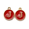 Golden Plated Alloy Enamel Charms ENAM-S118-03J-1