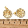Brass Micro Pave Cubic Zirconia Pendents KK-R210-21G-02-3