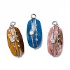 Natural Gemstone Pendants G-B027-06-1