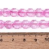 Transparent Crackle Glass Beads Strands GLAA-Q108-03A-04-4
