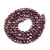 Electroplate Glass Beads Strands EGLA-A044-T4mm-B13-3