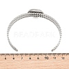 304 Stainless Steel Blank Cuff Bangle Bases with Flat Round Tray SA-CBA82C8-05C-P-3