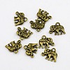Vintage Elephant Charms A-PALLOY-ZN-47017-AB-F-2