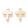 304 Stainless Steel Tiny Cross Charms STAS-K195-17G-2