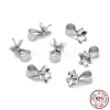 Rhodium Plated 925 Sterling Silver Peg Bails STER-Z001-020P-1