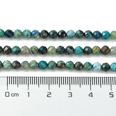 Natural Chrysocolla Beads Strands G-Z034-A03-03-1