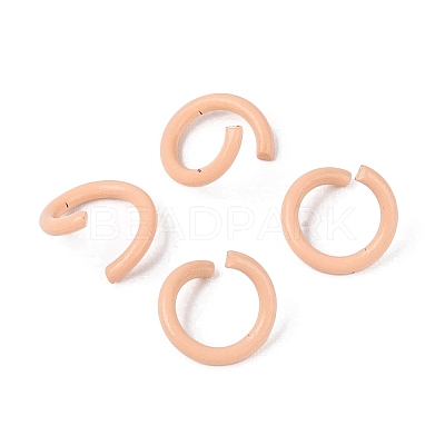Spray Painted Iron Open Jump Rings IFIN-T017-04B-20-1