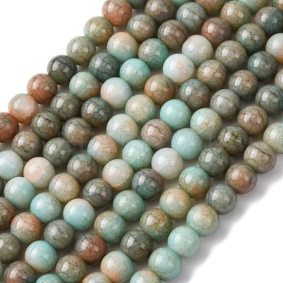 Ombre Effect Dyed Glass Beads Strands GLAA-T031-01O-12-1