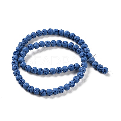 Synthetic Lava Rock Dyed Beads Strands G-H311-08A-09-1
