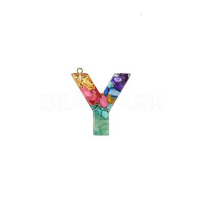 Transparent Epoxy Resin Pendants LS-CRES-YW0002-06Y-1