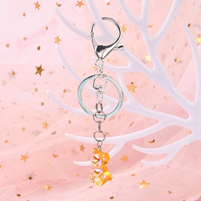 Iron Alloy Lobster Claw Clasp Keychain KEYC-D016-S-1