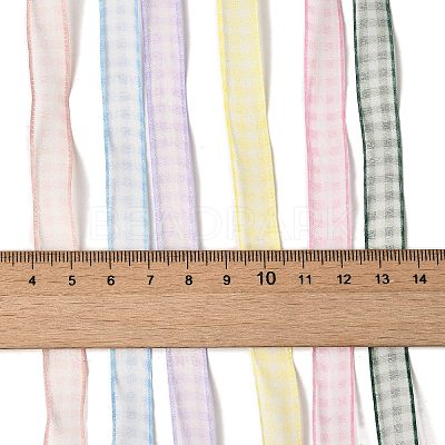 Polyester and Nylon Tartan Ribbon Sets DIY-Z029-01Q-1
