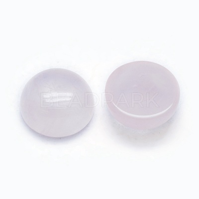 Natural Rose Quartz Cabochons G-P393-R20-10mm-1