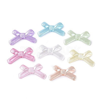 Spray Painted Textured Opaque Acrylic Beads OACR-N160-17-1
