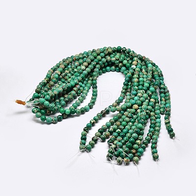 Natural Imperial Jasper Beads Strands X-G-I122-6mm-05-1