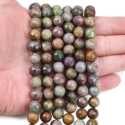 Natural Red Corundum Beads Strands G-K405-A01-10mm-1